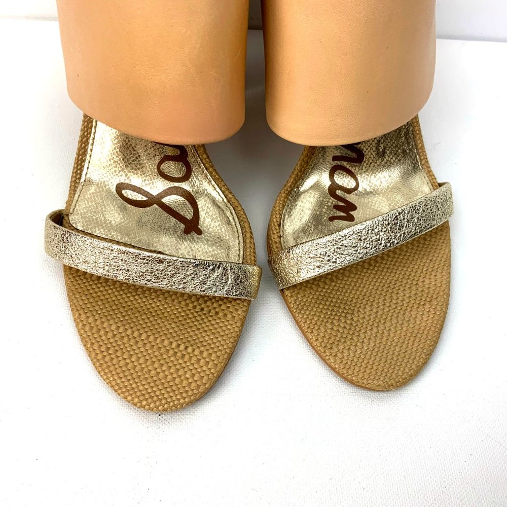 New Sam Edelman Yoselin Heels Sandals Tan/Beguie - Picture 5 of 16